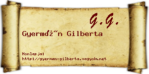 Gyermán Gilberta névjegykártya